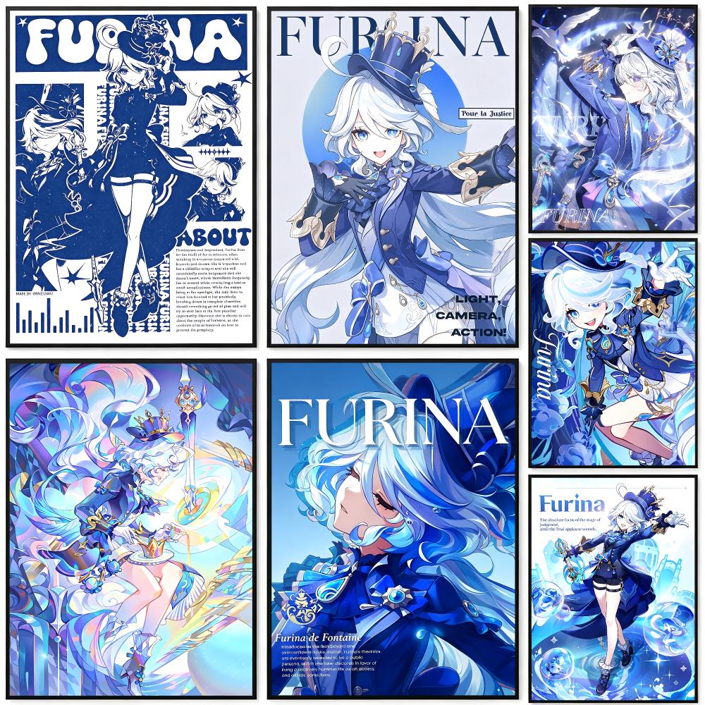 Character Furina Poster Poster - Home Decor Living Room Ideas 评论和价格