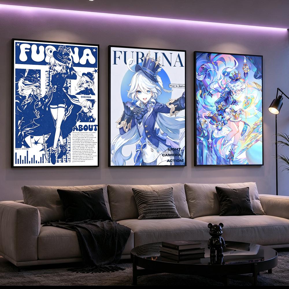 Character Furina Poster Poster - Home Decor Living Room Ideas 评论和价格