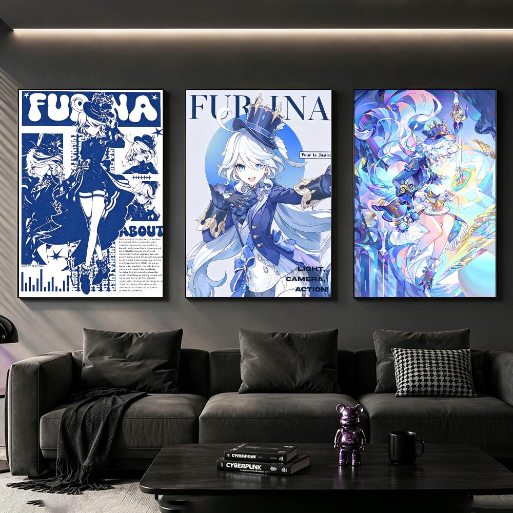 Character Furina Poster Poster - Home Decor Living Room Ideas 评论和价格