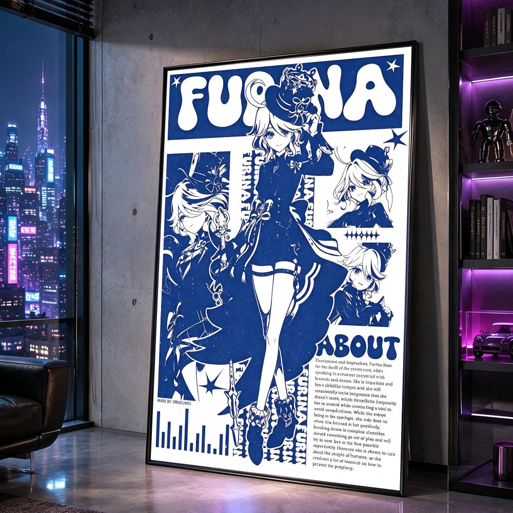 Character Furina Poster Poster - Home Decor Living Room Ideas 评论和价格