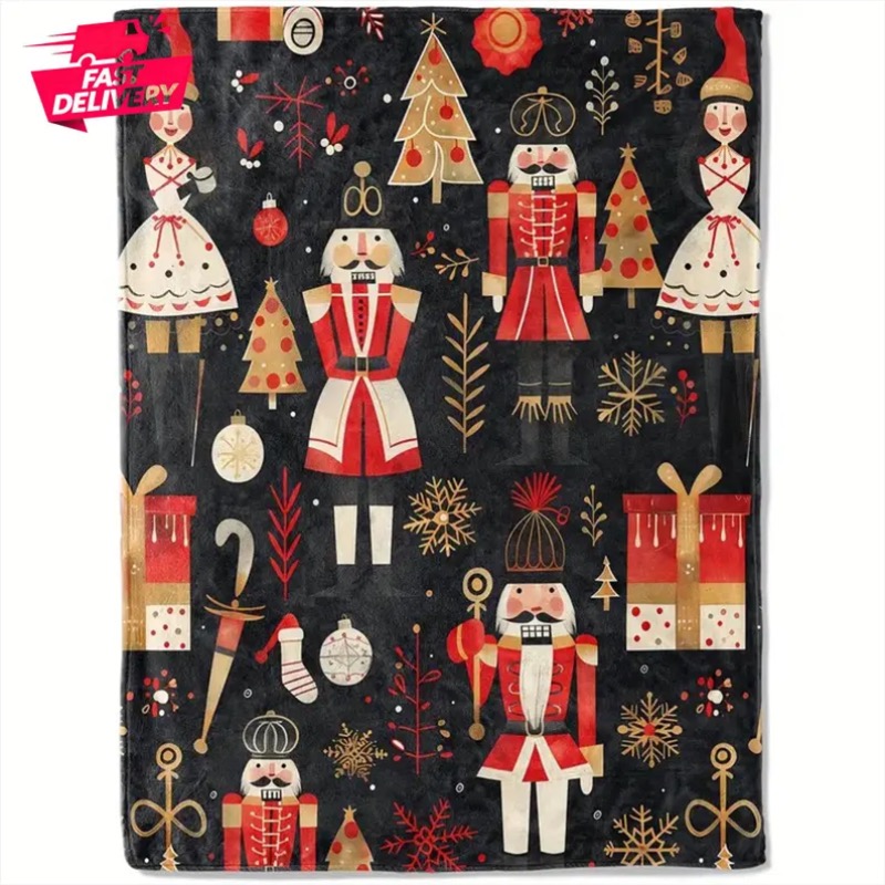 Christmas Blanket Reindeer Hol - Home Xmas Decor Ideas 评论和价格