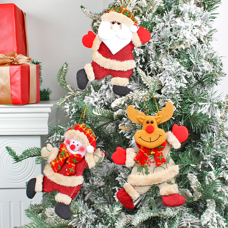 4pcs Set Cartoon Christmas Tre - Home Decor Fabric 评论和价格