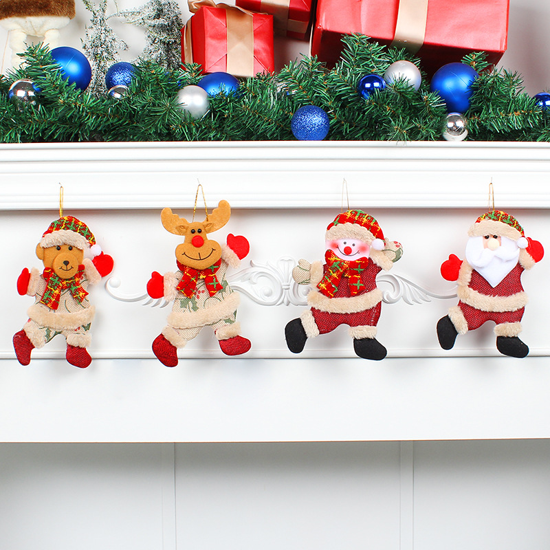 4pcs Set Cartoon Christmas Tre - Home Decor Fabric 评论和价格