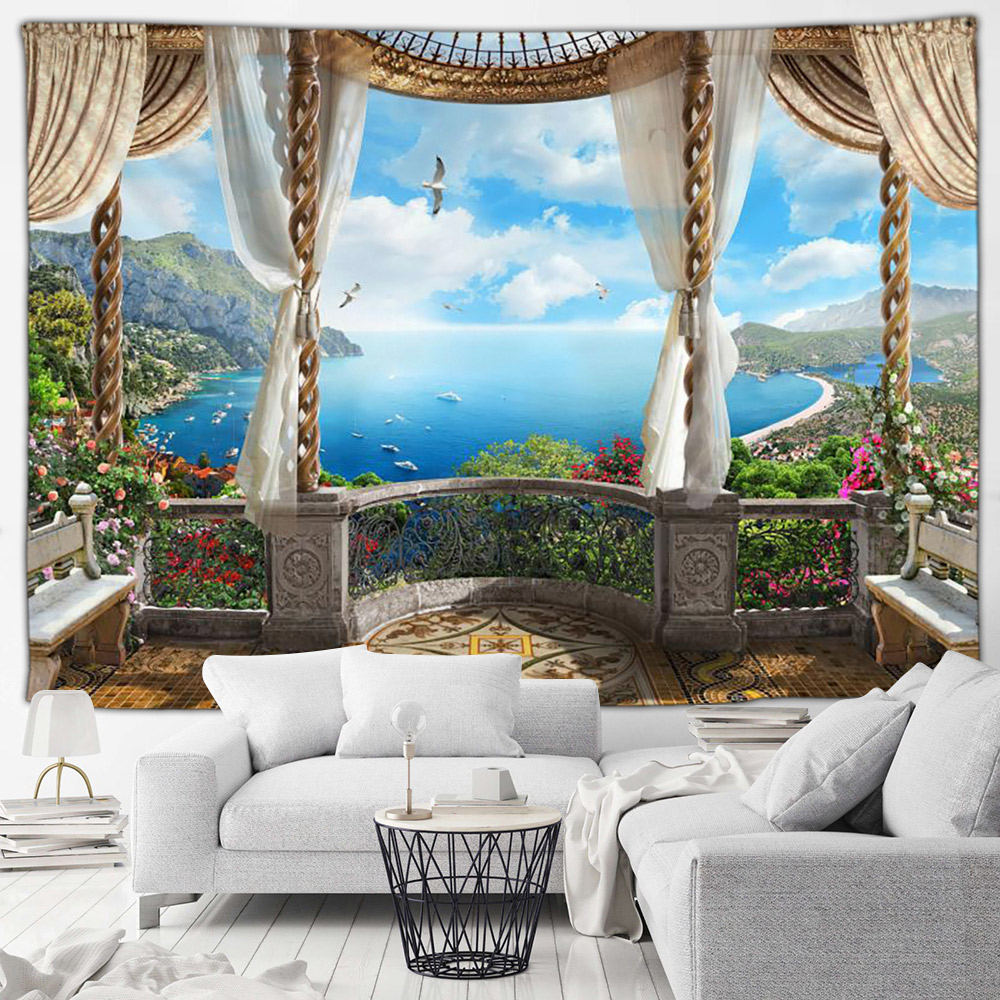 Italy Seaside Town Landscape T - Home Decor Indonesia 评论和价格