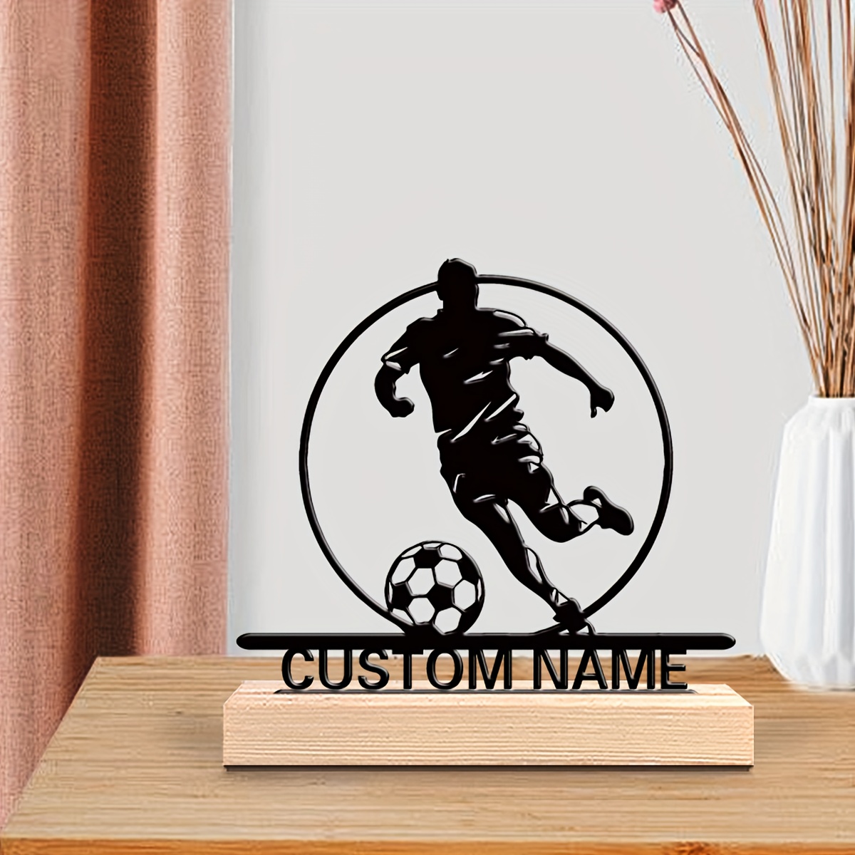 Custom Soccer Player Metal Sta - Home Decor Unique 评论和价格