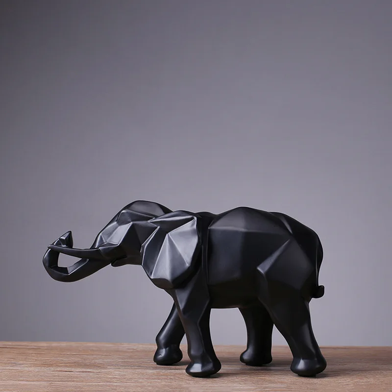 Creative Resin Black Elephant  - Abstract Sculpture Resin 评论和价格