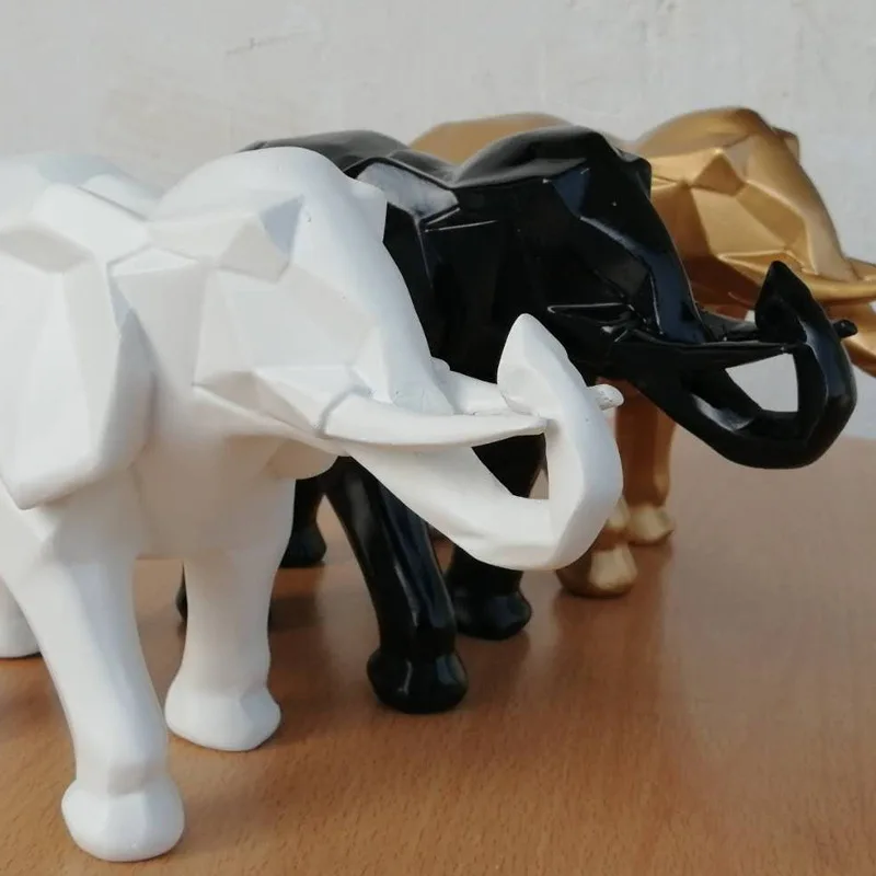 Creative Resin Black Elephant  - Abstract Sculpture Resin 评论和价格