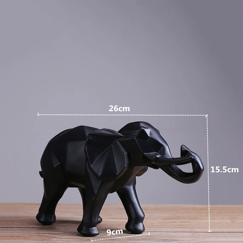 Creative Resin Black Elephant  - Abstract Sculpture Resin 评论和价格