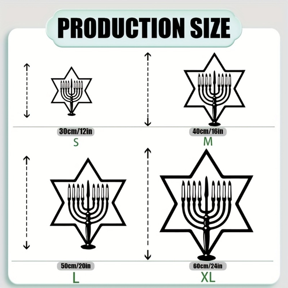 CIFBUY Metal Wall Art Menorah  - Home Decor Free 评论和价格