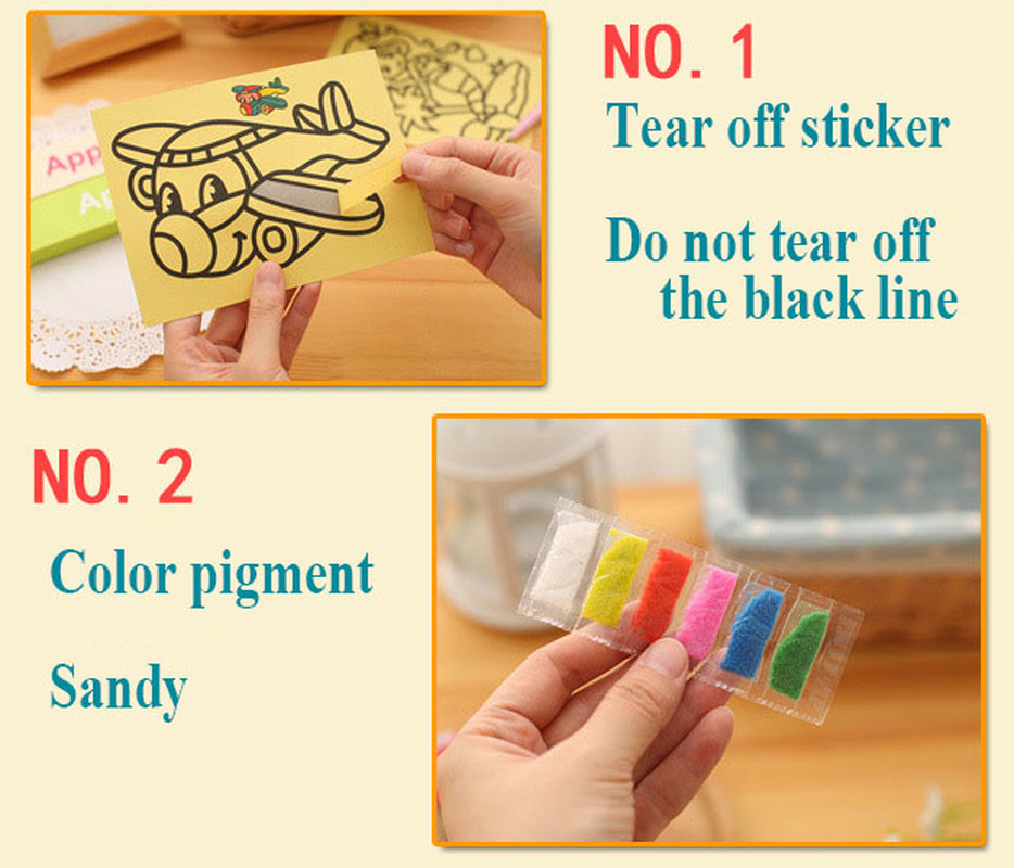 10pcs DIY Sand Painting Toy Se - Sand Art Picture 评论和价格