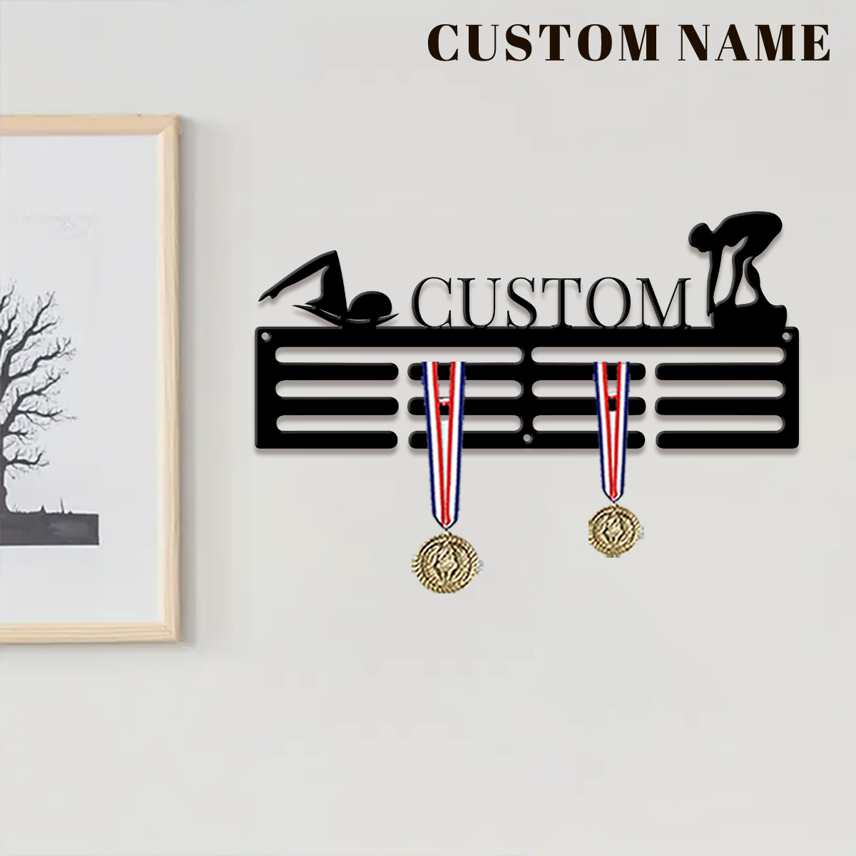 1pc Custom Swimming Metal Meda - Home Decor Unique 评论和价格