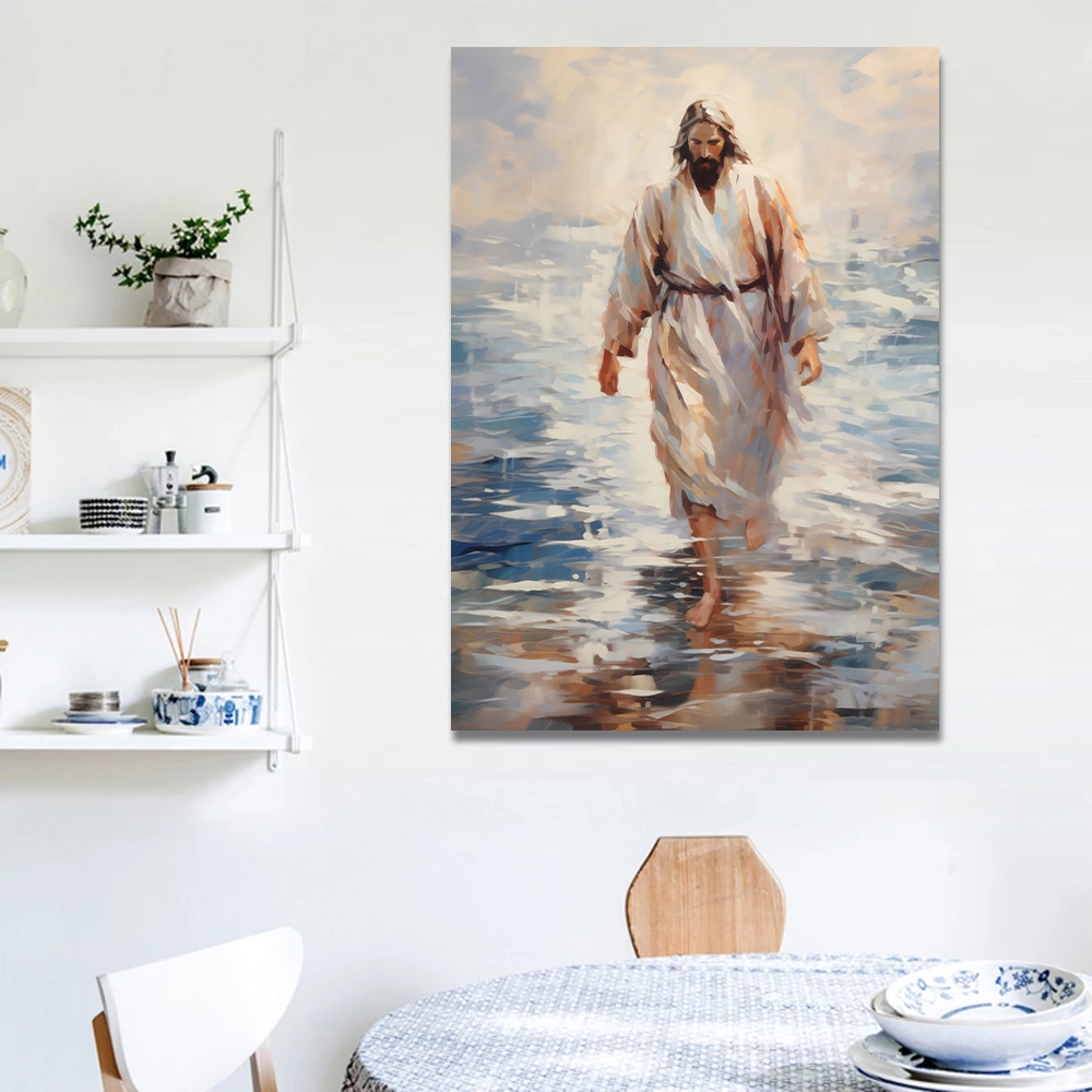 Christ Jesus and The Lamb Wate - Home Decor Jesus 评论和价格