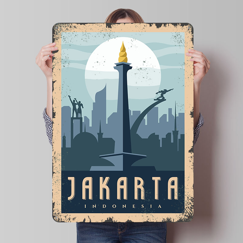 Jakarta Indonesia Travel Metal - Home Decor Jakarta 评论和价格