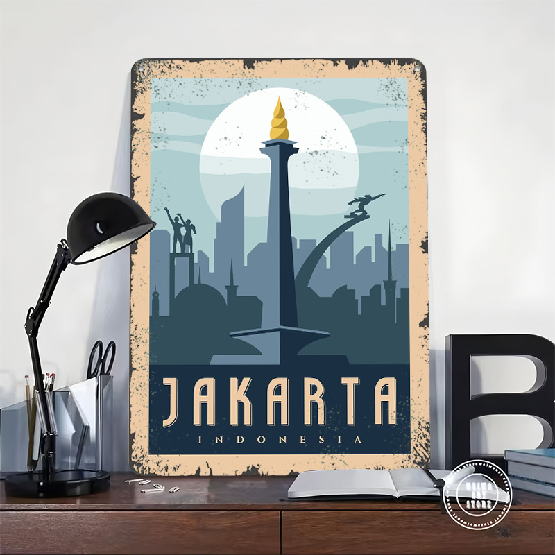 Jakarta Indonesia Travel Metal - Home Decor Jakarta 评论和价格