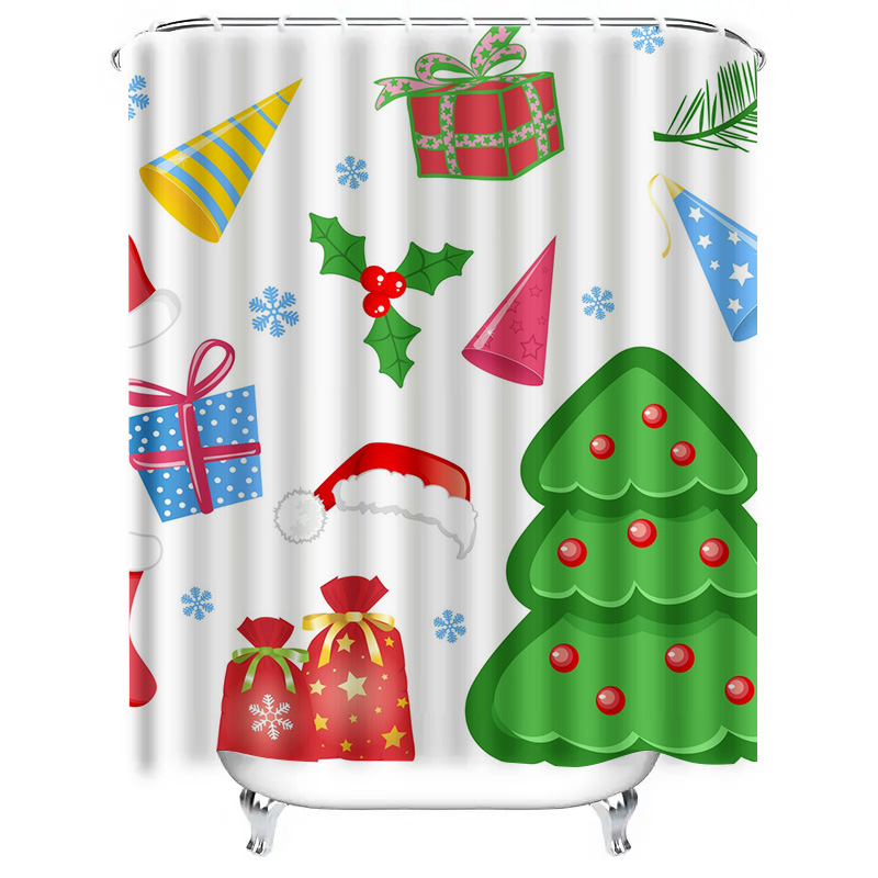 TU Shower Curtain Christmas Fo - Home Xmas Decor Ideas 评论和价格