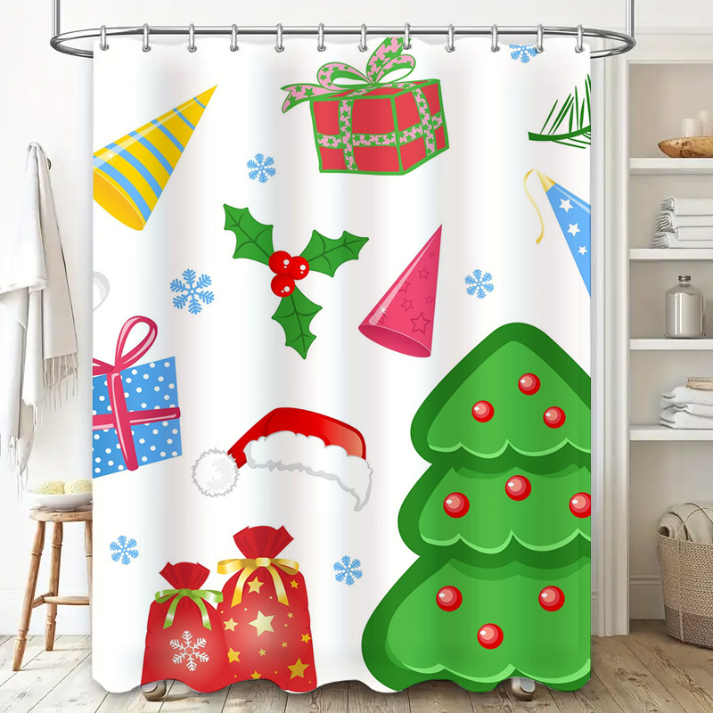 TU Shower Curtain Christmas Fo - Home Xmas Decor Ideas 评论和价格