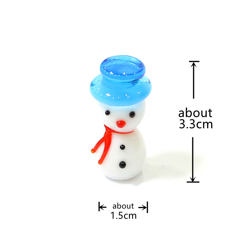 Mini Cute Glass Snowman Christ - Home Xmas Decor Ideas 评论和价格