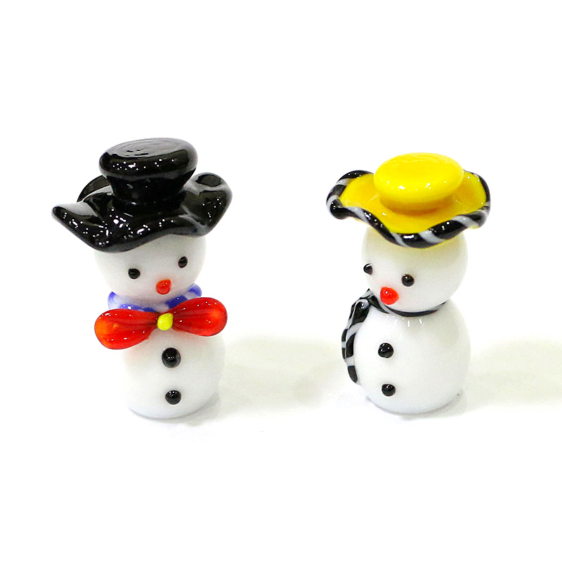 Mini Cute Glass Snowman Christ - Home Xmas Decor Ideas 评论和价格