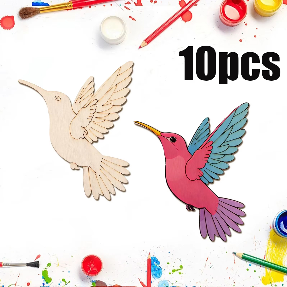 10pcs Unfinished Wood Animal B - Home Decor Painting 评论和价格