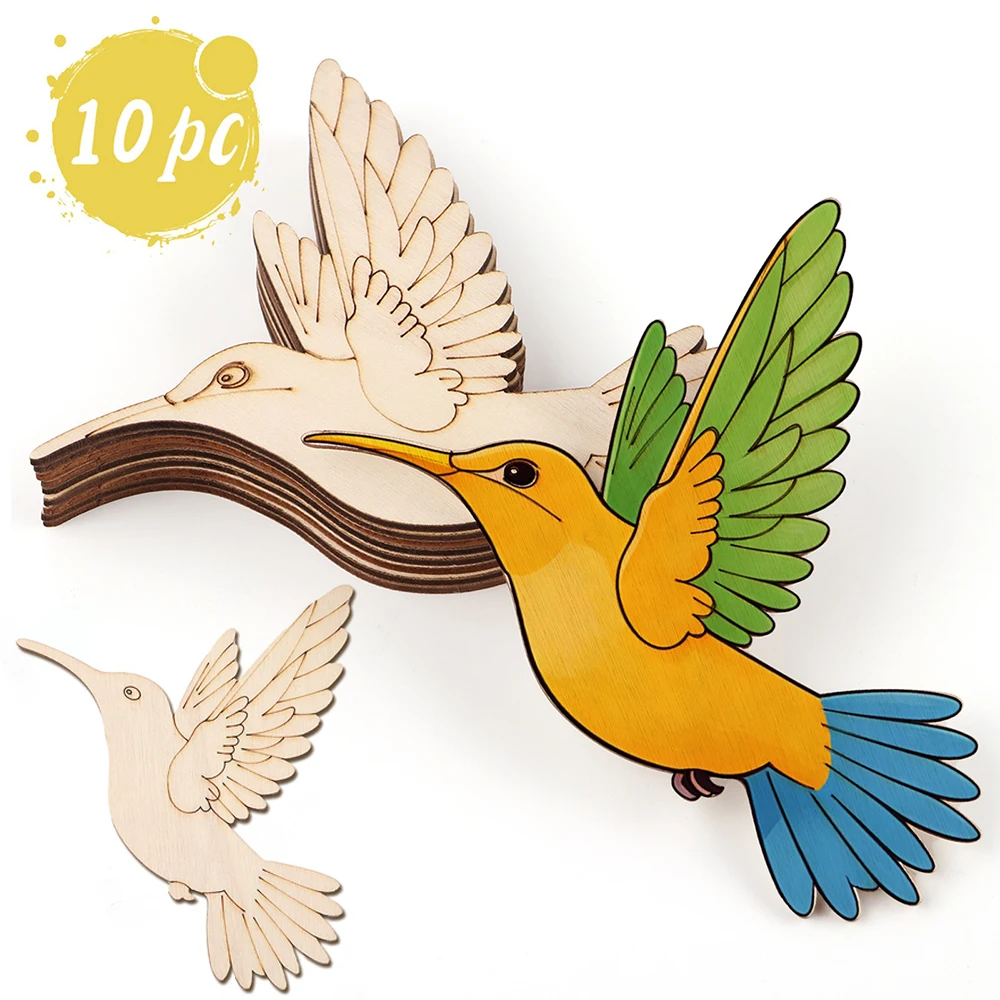 10pcs Unfinished Wood Animal B - Home Decor Painting 评论和价格