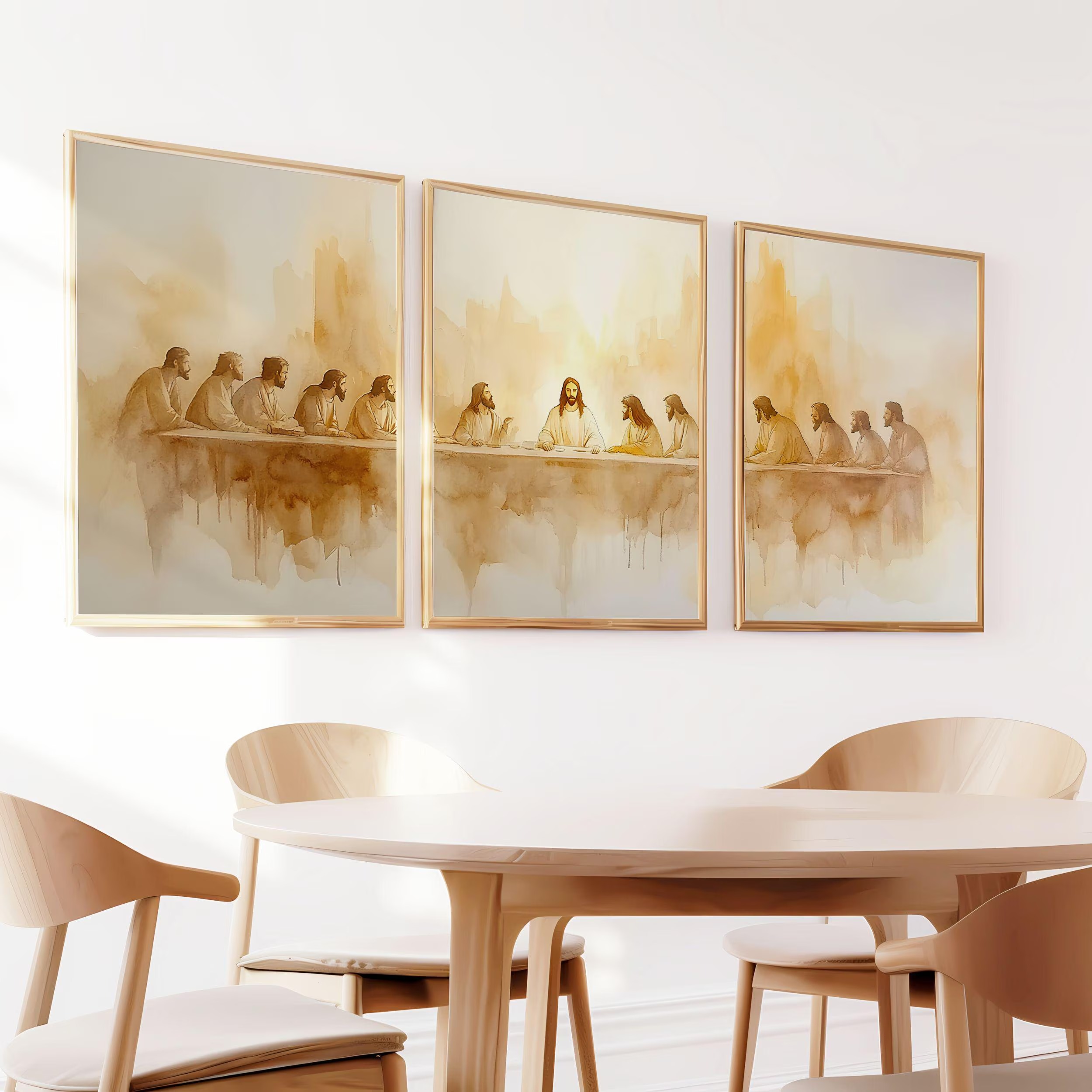 3pcs/set The Last Supper Wall  - Home Decor Jesus 评论和价格