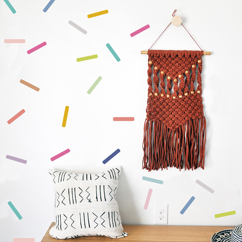 48pcs Colorful Candy Strip Wal - Home Decor Indonesia 评论和价格