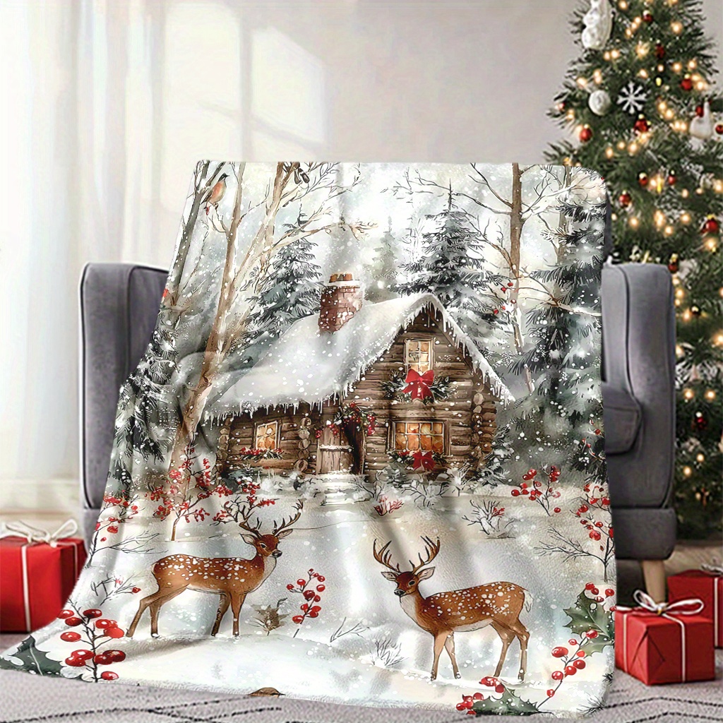 1pc Christmas Season Deer Blan - Home Xmas Decor Ideas 评论和价格