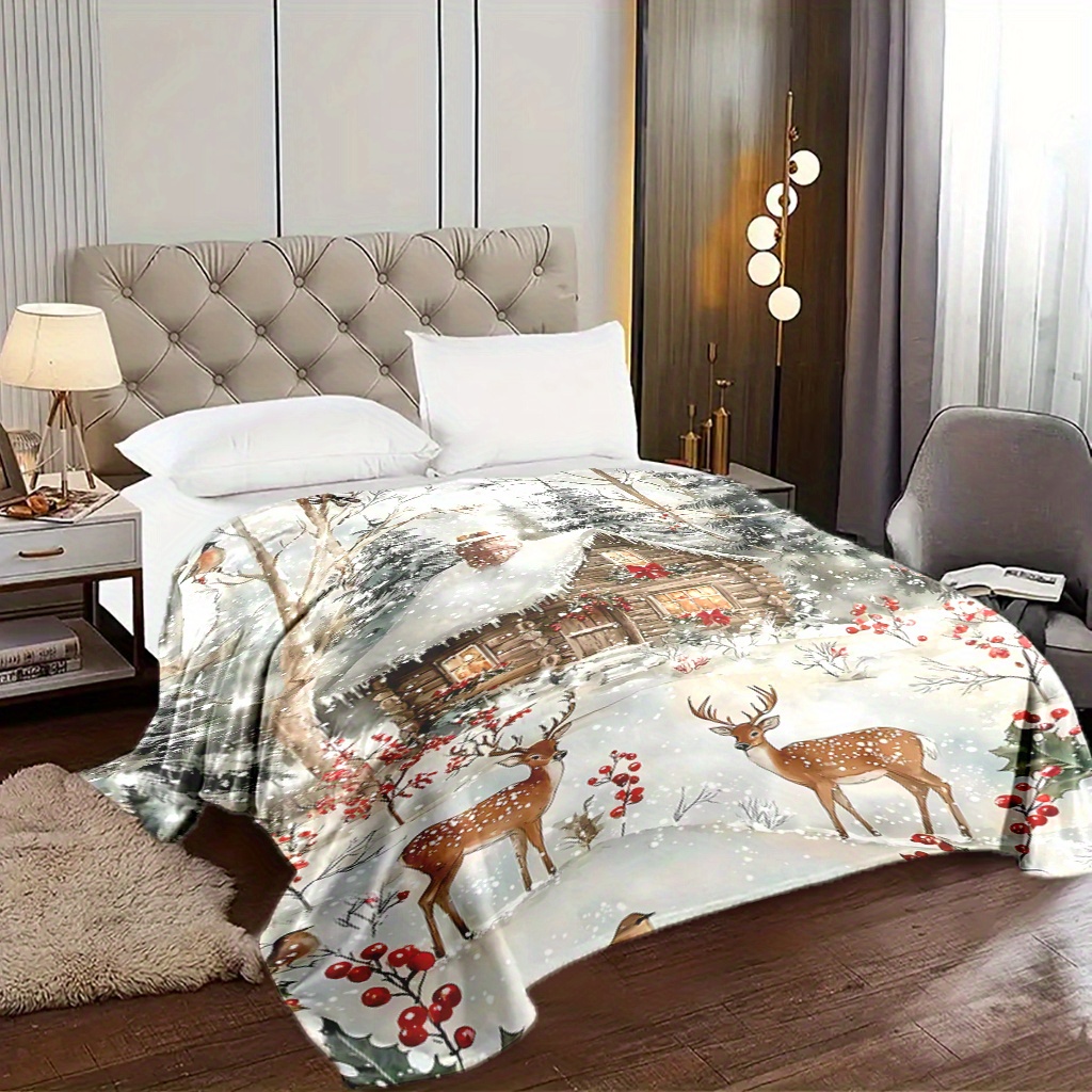1pc Christmas Season Deer Blan - Home Xmas Decor Ideas 评论和价格
