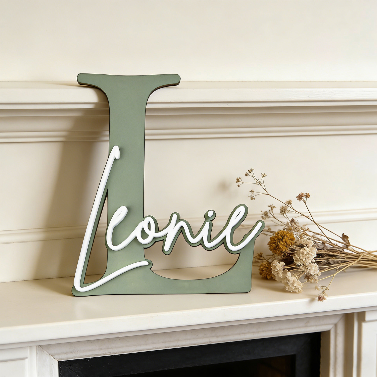 1pc Double-layer Wooden Name D - Home Decor Unique 评论和价格