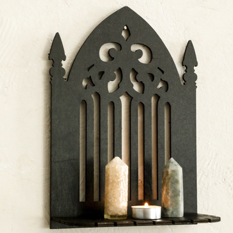 Bohemian Gothic Black Wood Wal - Home Decor Living Room Ideas 评论和价格