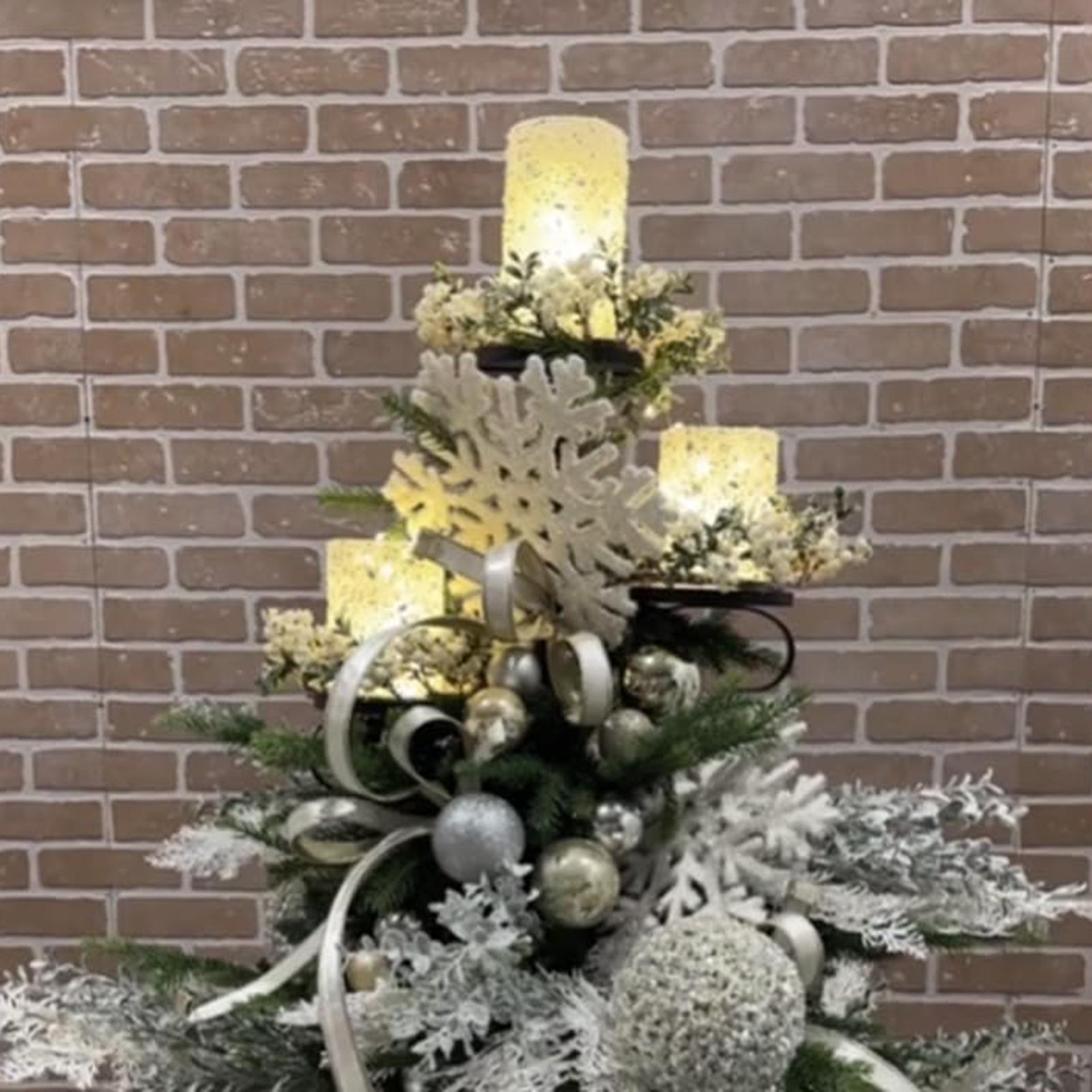 Metal Black Triple Tree Topper - Home Decor Tree 评论和价格