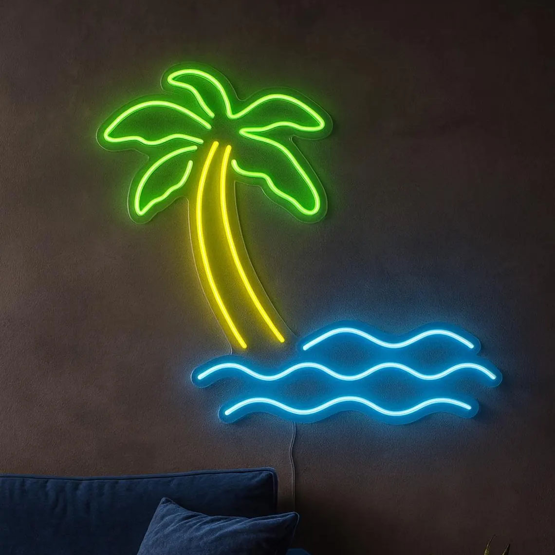 Palm Tree Neon Sign Tropical B - Home Decor Tree 评论和价格
