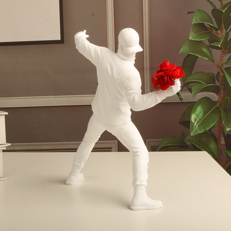 Banksy Still Flower Decoration - Abstract Sculpture Resin 评论和价格