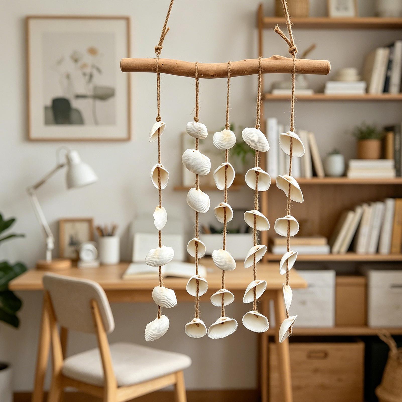 Floating Wood Shell Wall Art D - Boho Wind Chimes 评论和价格