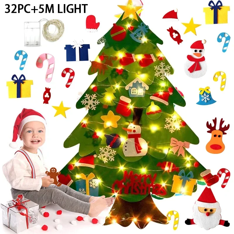 Kids DIY Felt Xmas Tree Set Ch - Home Xmas Decor Ideas 评论和价格
